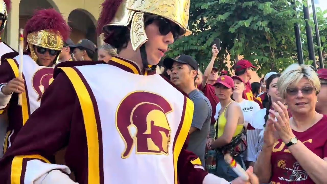 USC Band Full warm up 9/20/25 Michigan State Rick James Funk Set Brick House Play that Funky Music