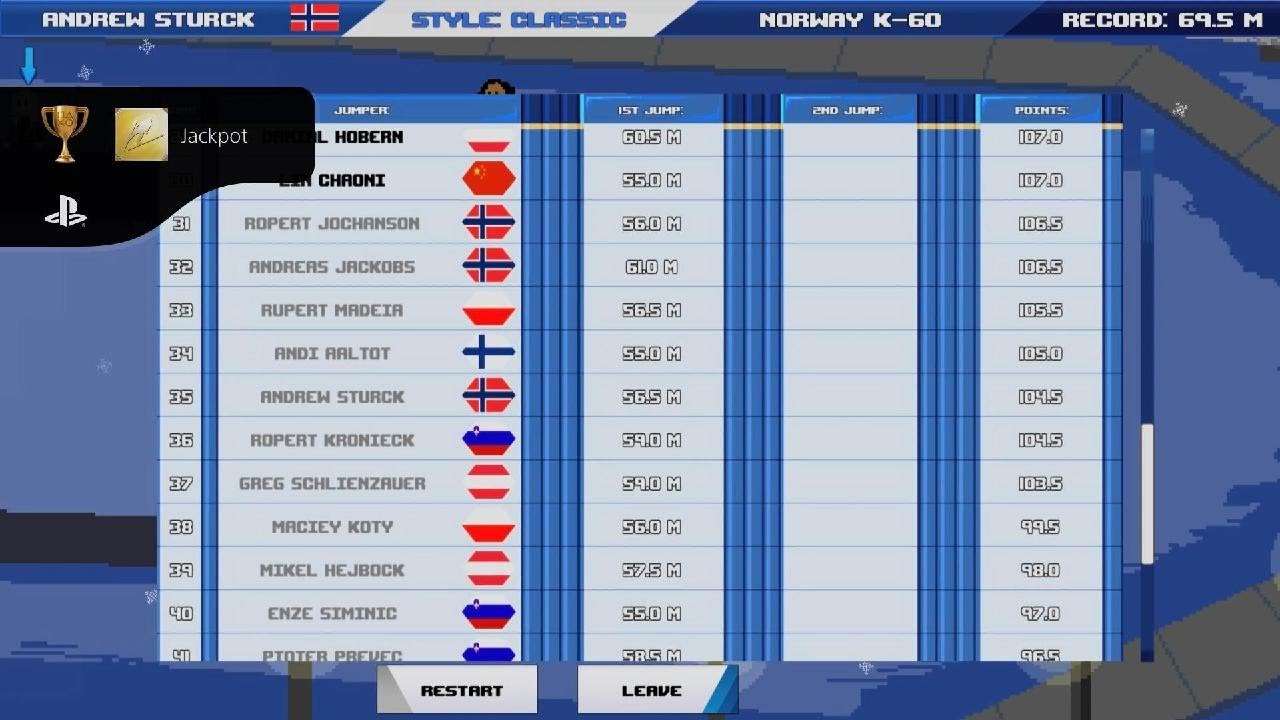 ULTIMATE SKI JUMPING 2020 JACKPOT TROPHY PS4
