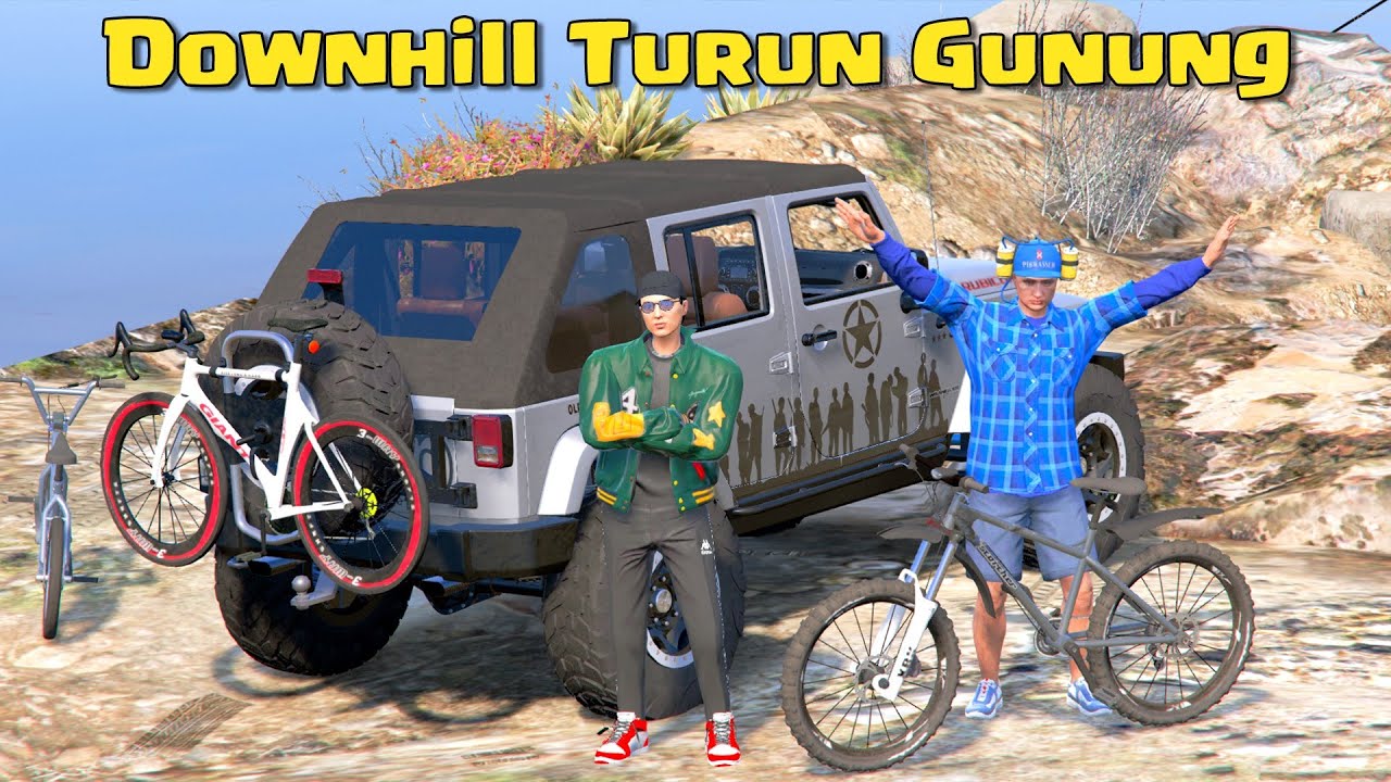 Offroad dan Downhill Naik Sepeda Turun Gunung di GTA 5 Indonesian