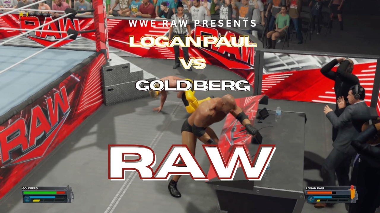 Logan Paul VS Gold Berg RAW Match #wwe #wrestlingfight #wwefight #wwefan