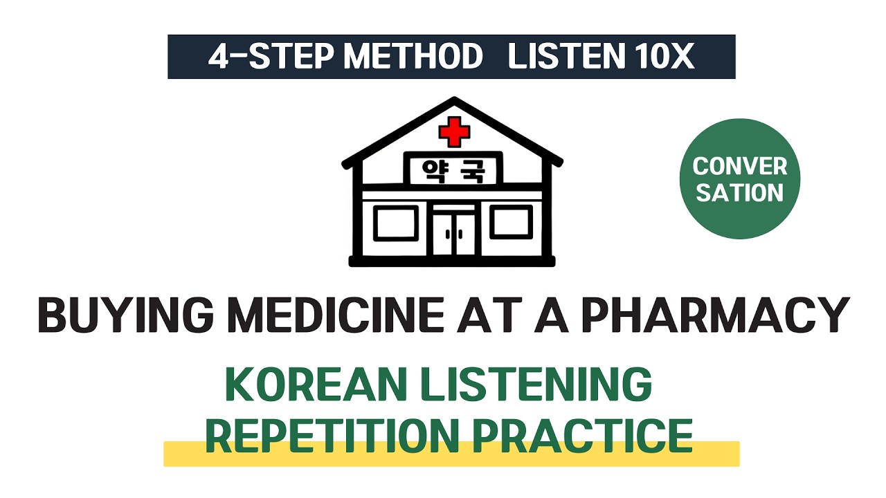 Korean Listening Practice | Pharmacy Visit for Cold & Cut (Real-Life Dialogue 💊)