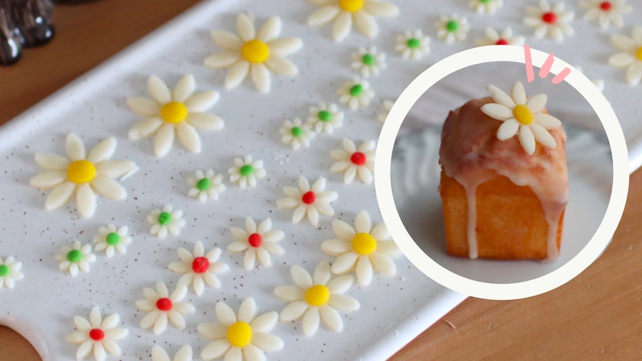 How to make Modelling Chocolate Flower | 플라스틱 초콜릿 꽃 장식 만드는 법