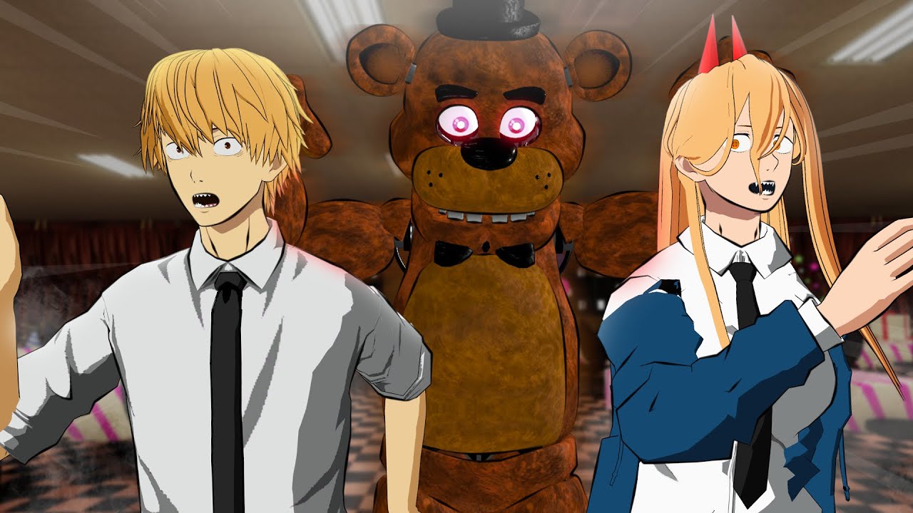 Denji and Power Work at Five Nights at Freddy's! (chainsaw man vr) (fnaf)