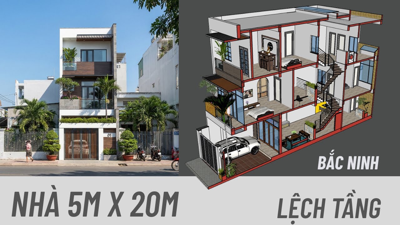 NHÀ 3 TẦNG LỆCH 5X18M #nhapho #nhadep #nhaogiadinh #home