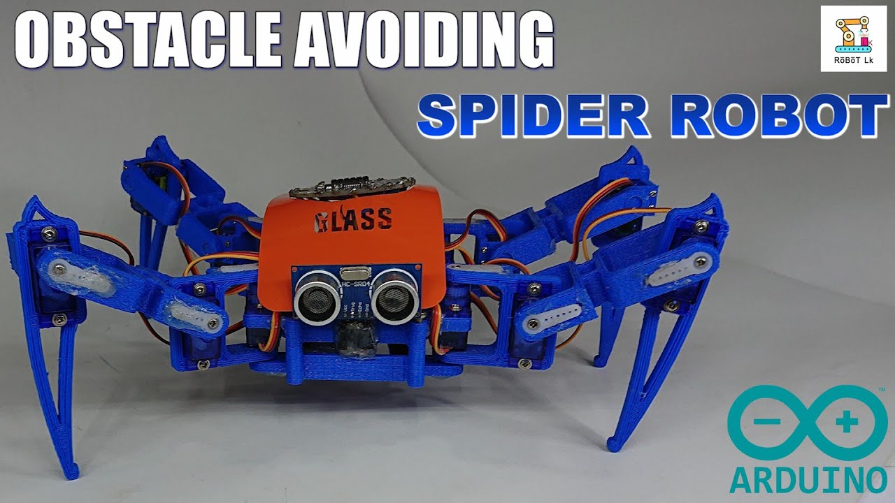 How To Make obstacle Avoiding Spider Robot  Based On Arduino (Sinhala)