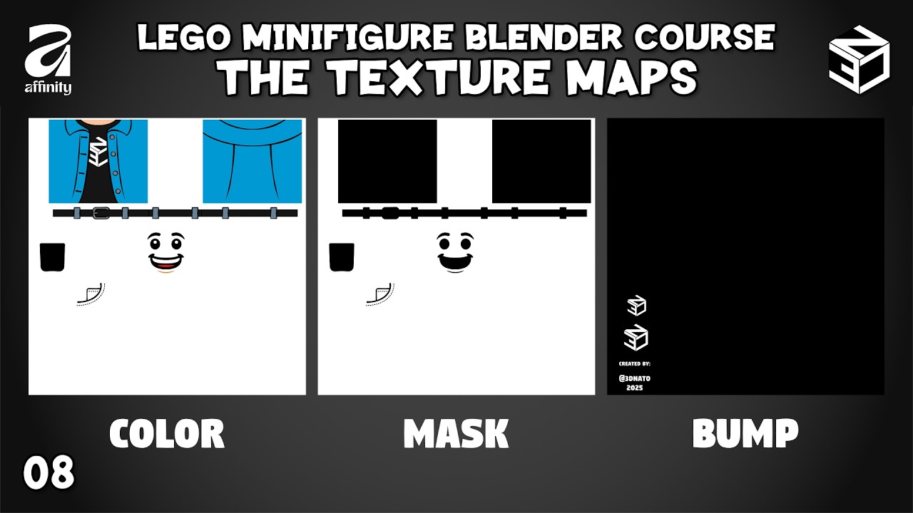 LEGO Minifigure Blender Course | 08: The Texture Maps (Timelapse)