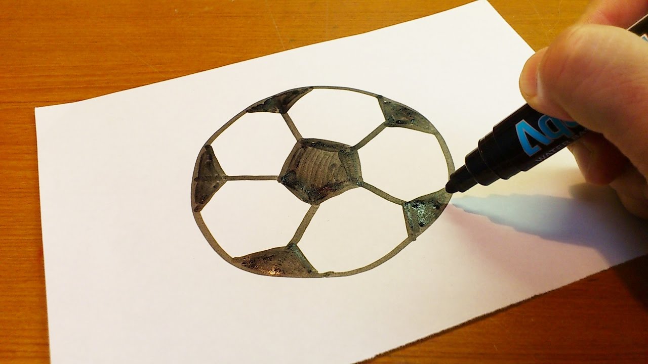 Very Easy !  How To Draw A Soccer Ball Art Hub  Art fo - art on paper