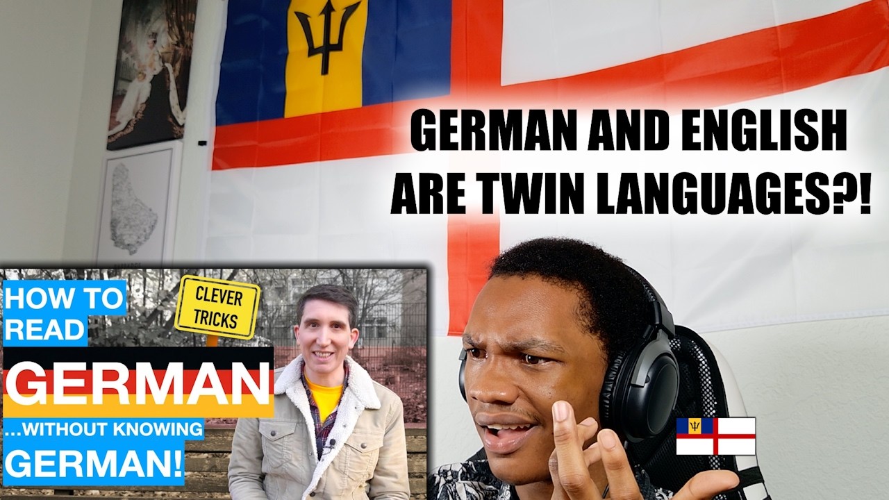 Foreign Caribbean guy reacts to How anyone (including YOU) can read German reaction robswords