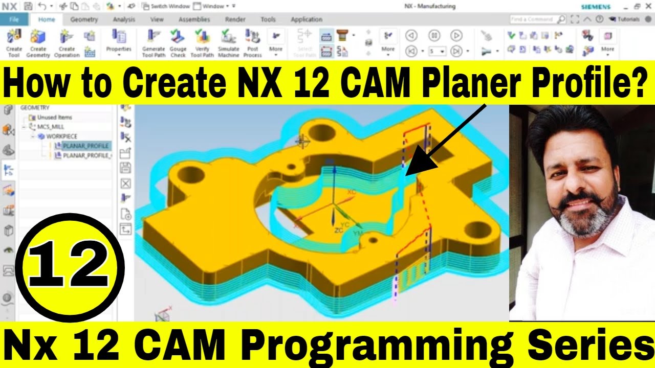 NX 12 CAM Programming Training Tutorial| Nx 12 cam Planer profile | Planer profile Nx 12 cam cnc