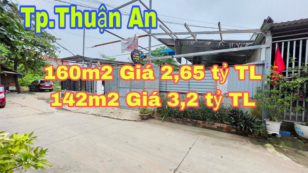 Bán Đất Rẻ Mới Tách 2 Lô Thuận An (3032) Giá 2,65 Tỷ Lô 160m2, Có Nhà Cấp 4