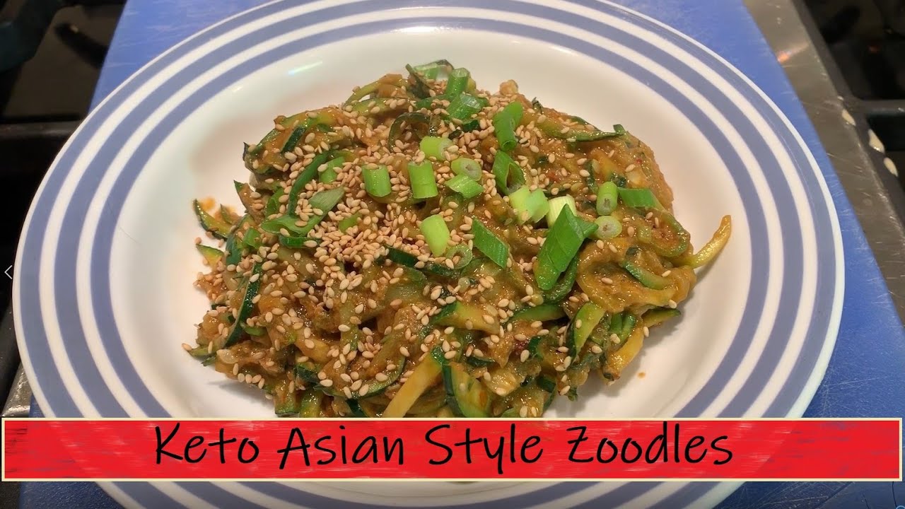 Keto Asian Style Zoodles | Low Carb Zucchini Noodles | Easy To Keto Vegetarian