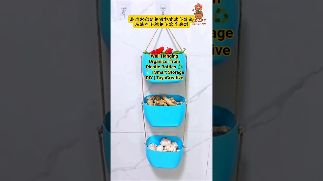 Wall Hanging Organizer from Plastic Bottles ♻️🧴 | Smart Storage DIY | TayaCreative 
