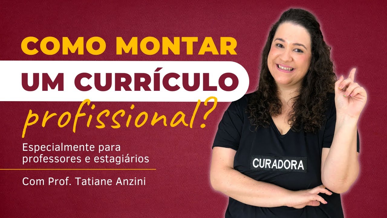 PEDAGOGAS: COMO MONTAR UM CURR&Iacute;CULO