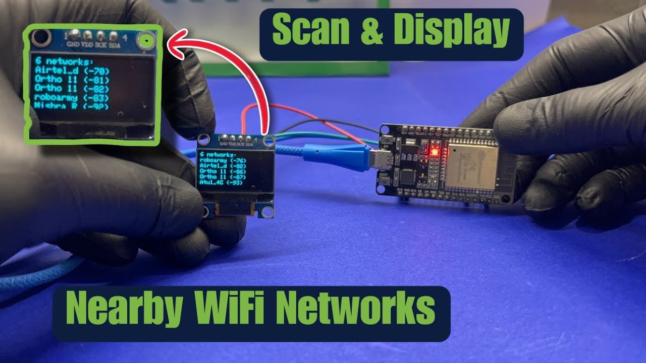 Scan & Display Nearby WiFi Networks | WiFi Scanner with ESP32 &OLED Display