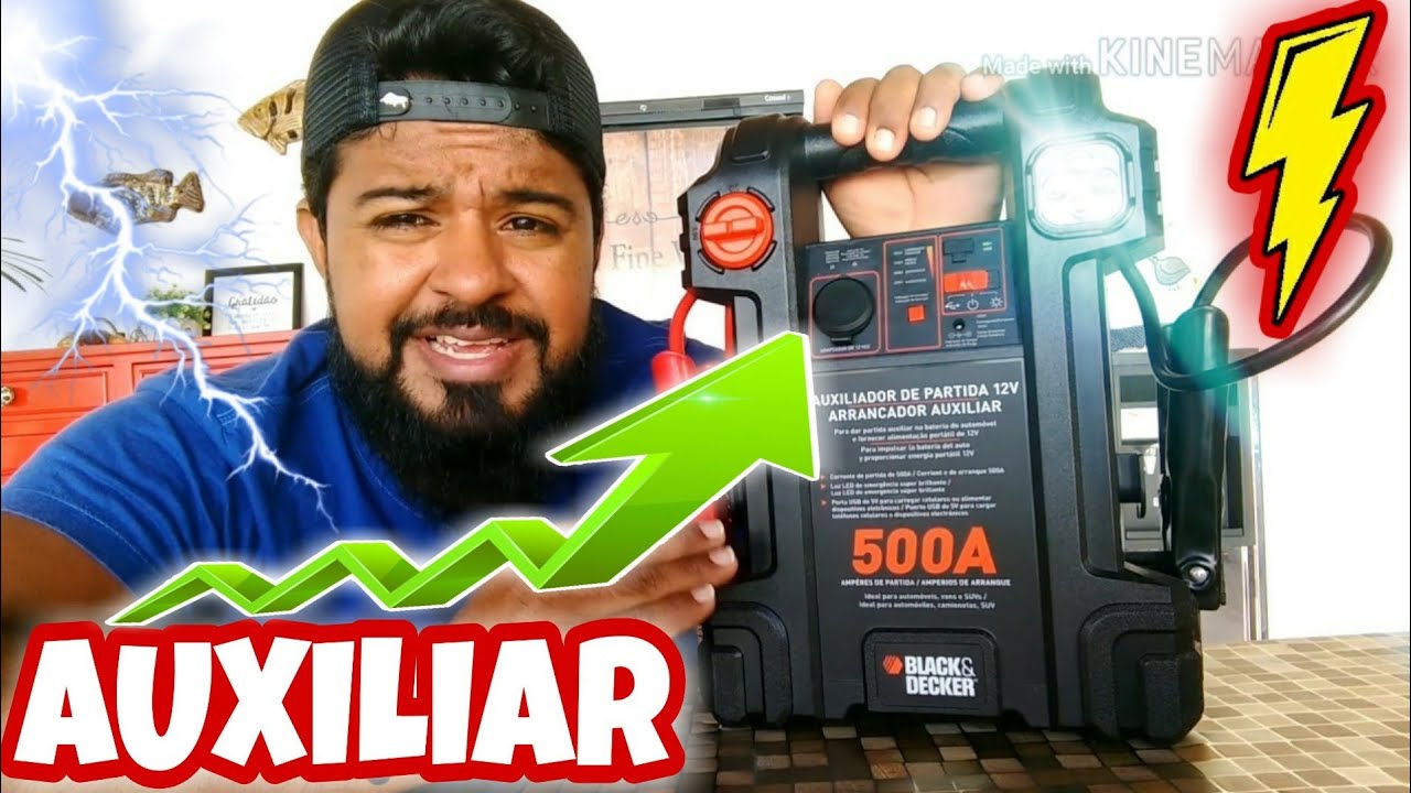 AUXILIAR DE PARTIDA PORTÁTIL - BLACK & DECKER 500A #bateria