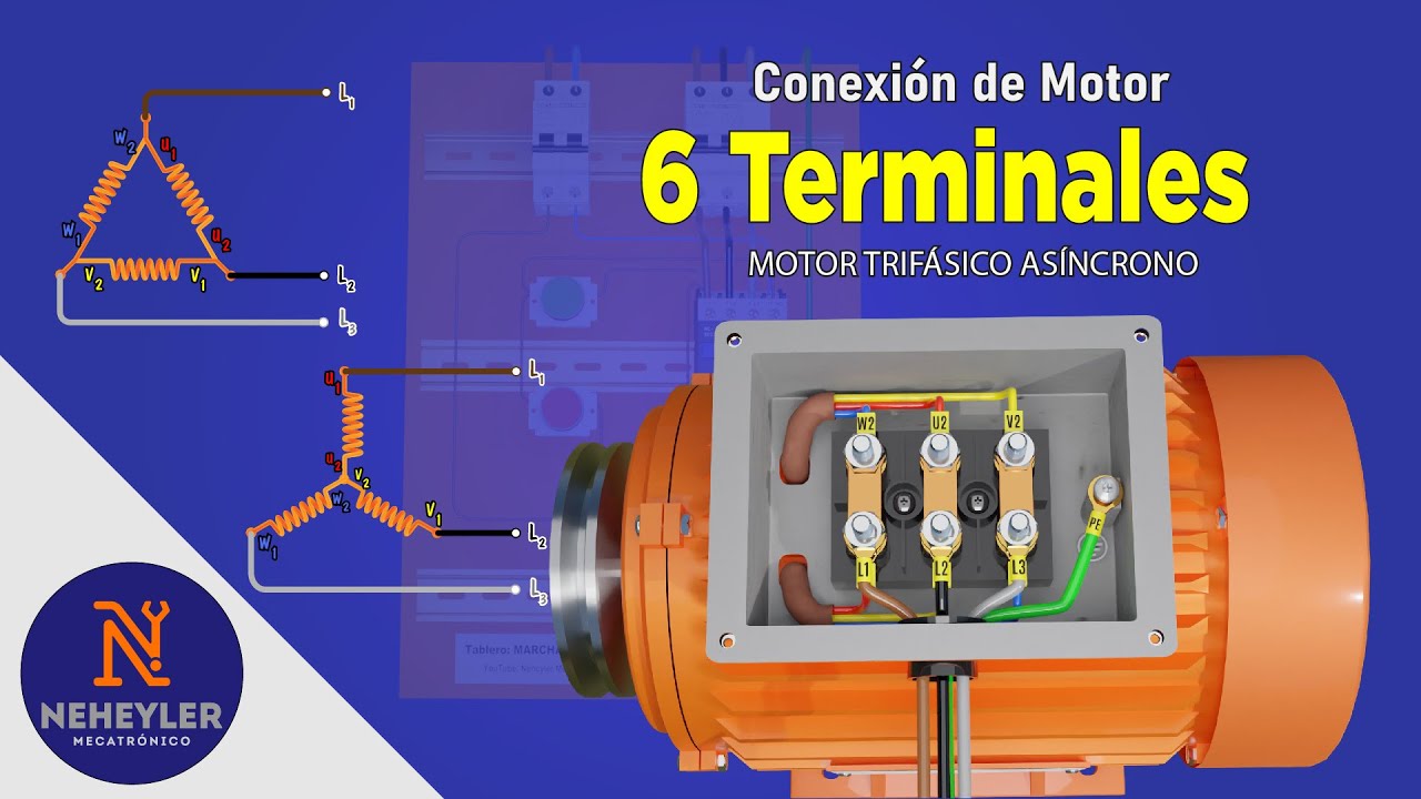 Conexión de Motor Trifásico de 6 Puntas | 6 terminales | 6 cables