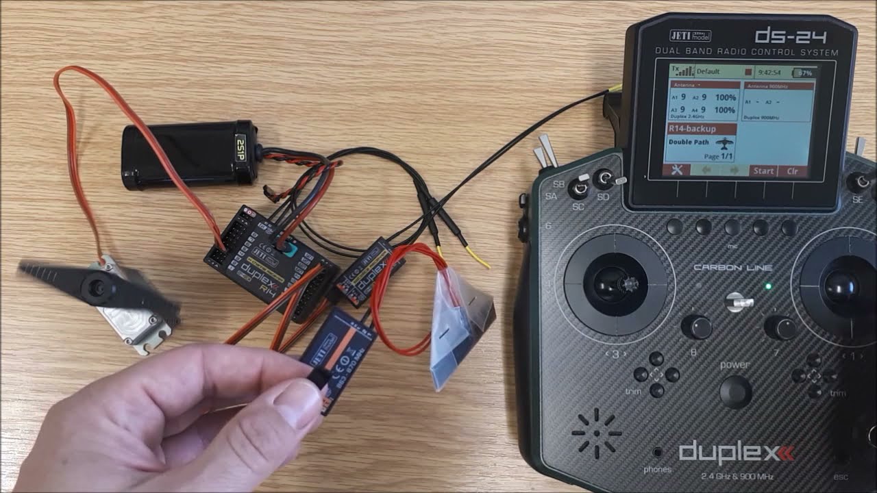 JETI receiver R14 (R18) backup by Rsat2 and Rsat900
