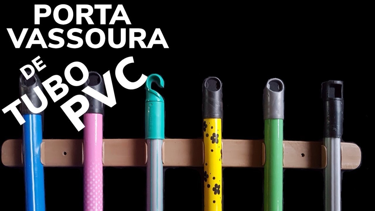 SUPORTE PARA VASSOURAS CASEIRO DE TUBO PVC, SAIBA COMO FAZER UM PORTA VASSOURA COM CANO DE PVC