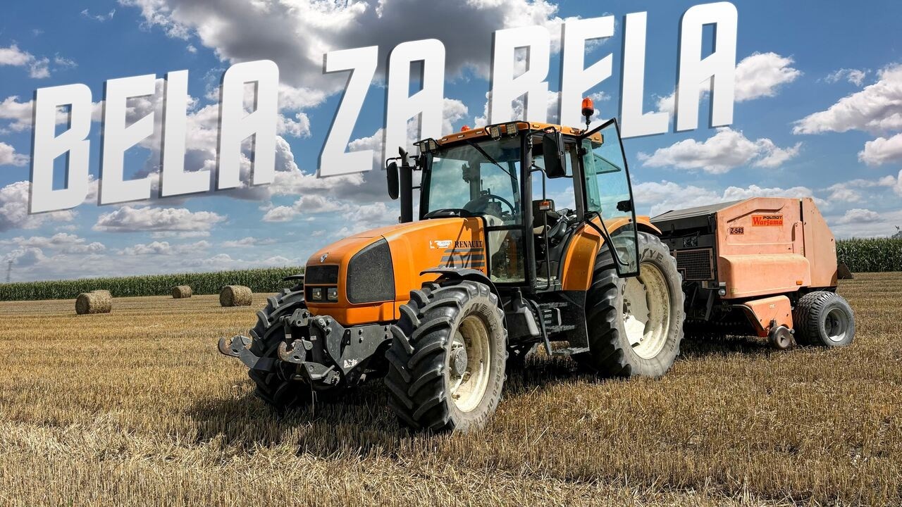 Belowanie Słomy z Pszenżyta w Południe Warfama z-543 I Renault Ares 620rx I VLOG#63 I