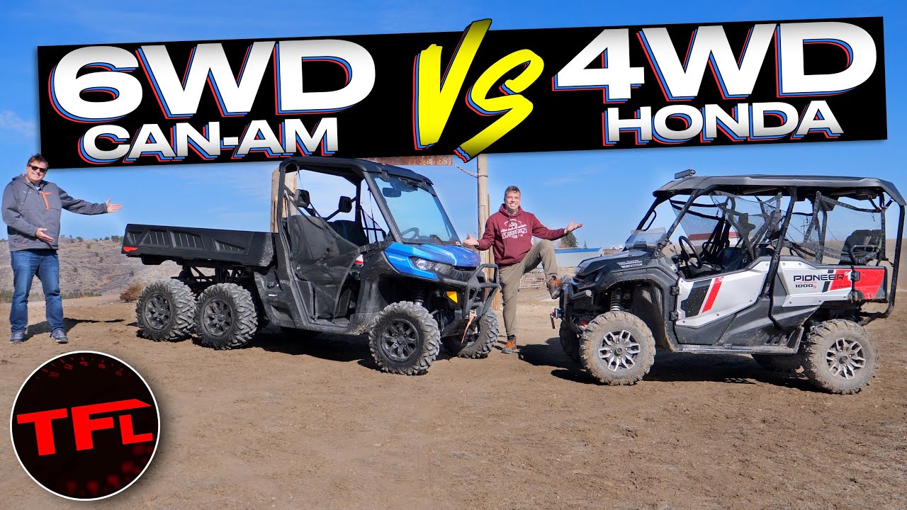 Чем больше колёс, тем больше мест можно посетить? Can-Am Defender 6x6 XT против Honda Pioneer 100...