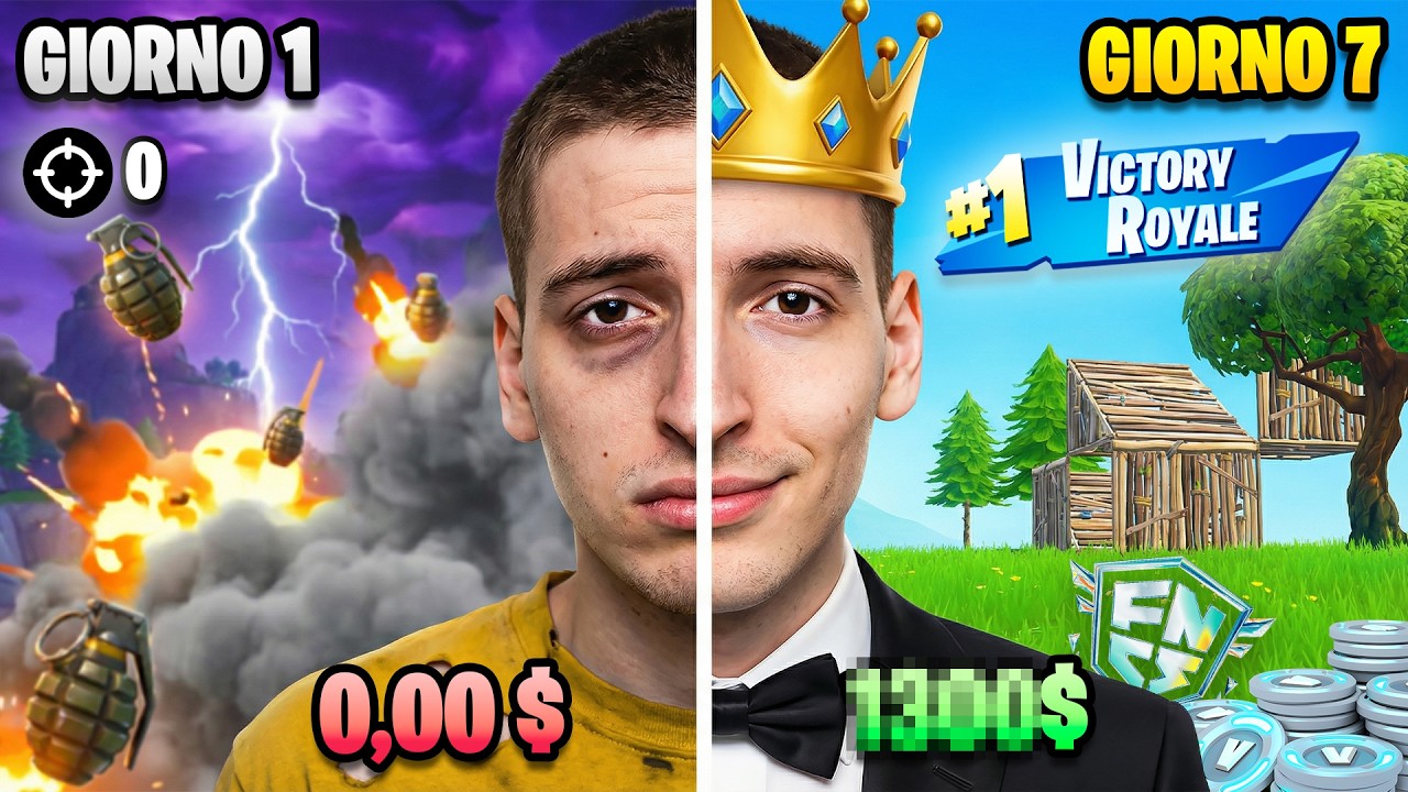 HO 7 GIORNI PER DIVENTARE UN PRO SU FORTNITE.. *HA FUNZIONATO!*