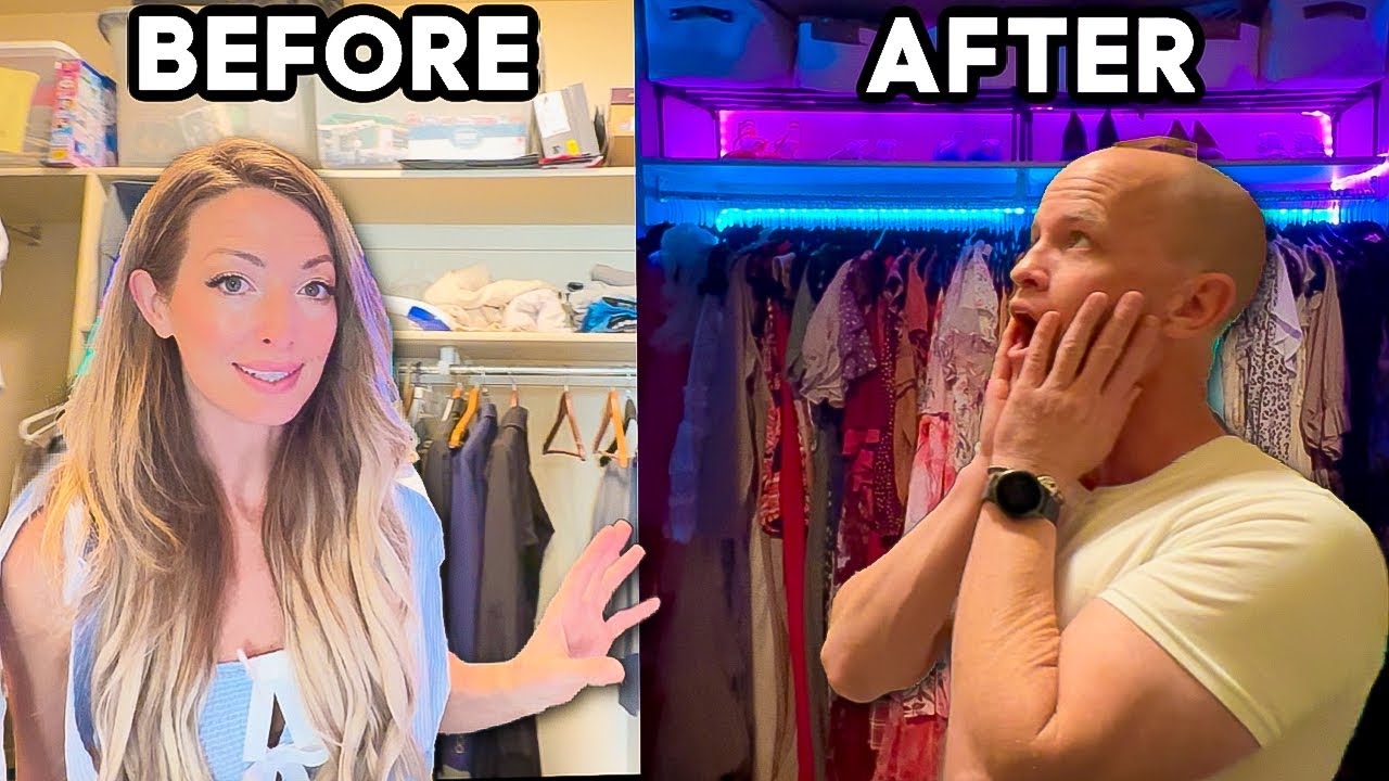 EXTREME CLOSET MAKEOVER 🤭 Will He Like It? MARIE KONDO our CLOTHES