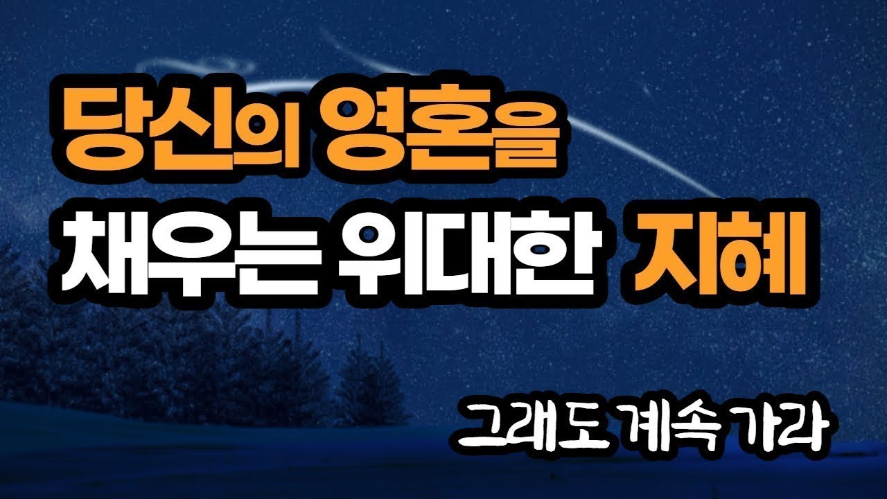 당신의 영혼을 채우는 위대한 지혜   그래도 계속 가라