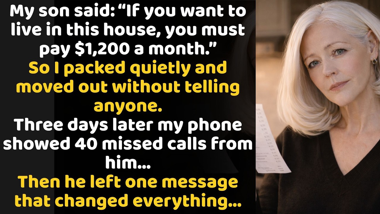 My Son Charged Me $1,200 A Month To Live There. I Moved Out—Days Later I Had 40 Missed Calls…