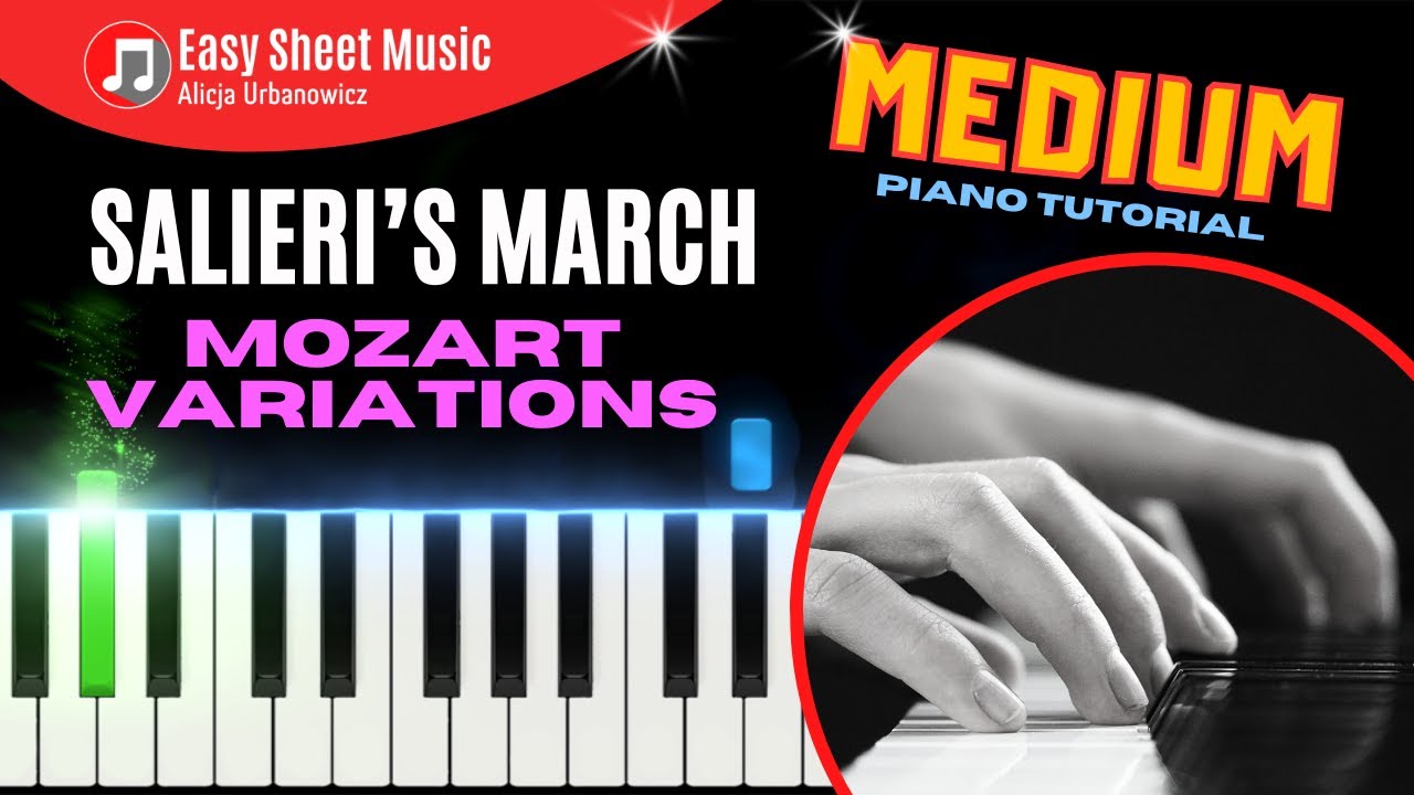 Salieri's March of Welcome (from Amadeus)👇 Sheet Music 👇 Easy Piano Tutorial Early Intermediate SLOW