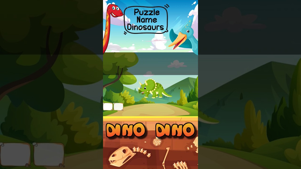DINO DINO | Puzzle Name Dinosaur | #dinodino #animals #animasi #puzzle #editing #dinosaurs