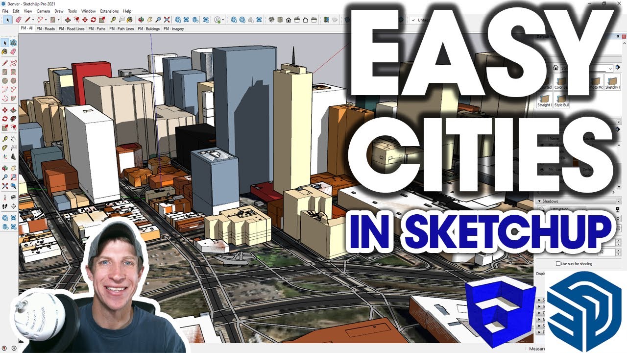 Лучший способ создать ГОРОД в SketchUp!
