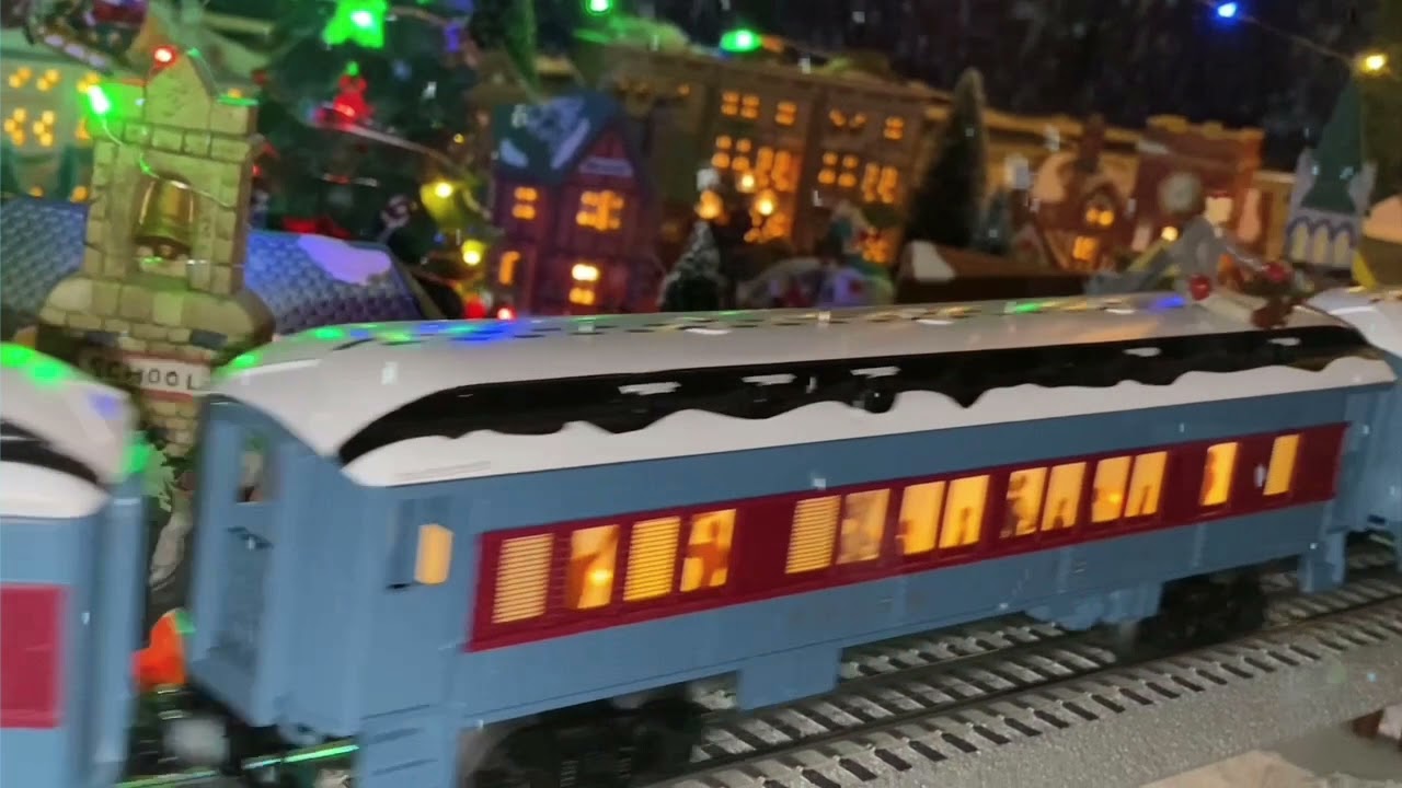 POLAR EXPRESS LIONCHIEF LIONEL TRAINS+Dept 56 DICKENS VILLAGE XMAS DISPLAY 2021, by Charlie Kanelos