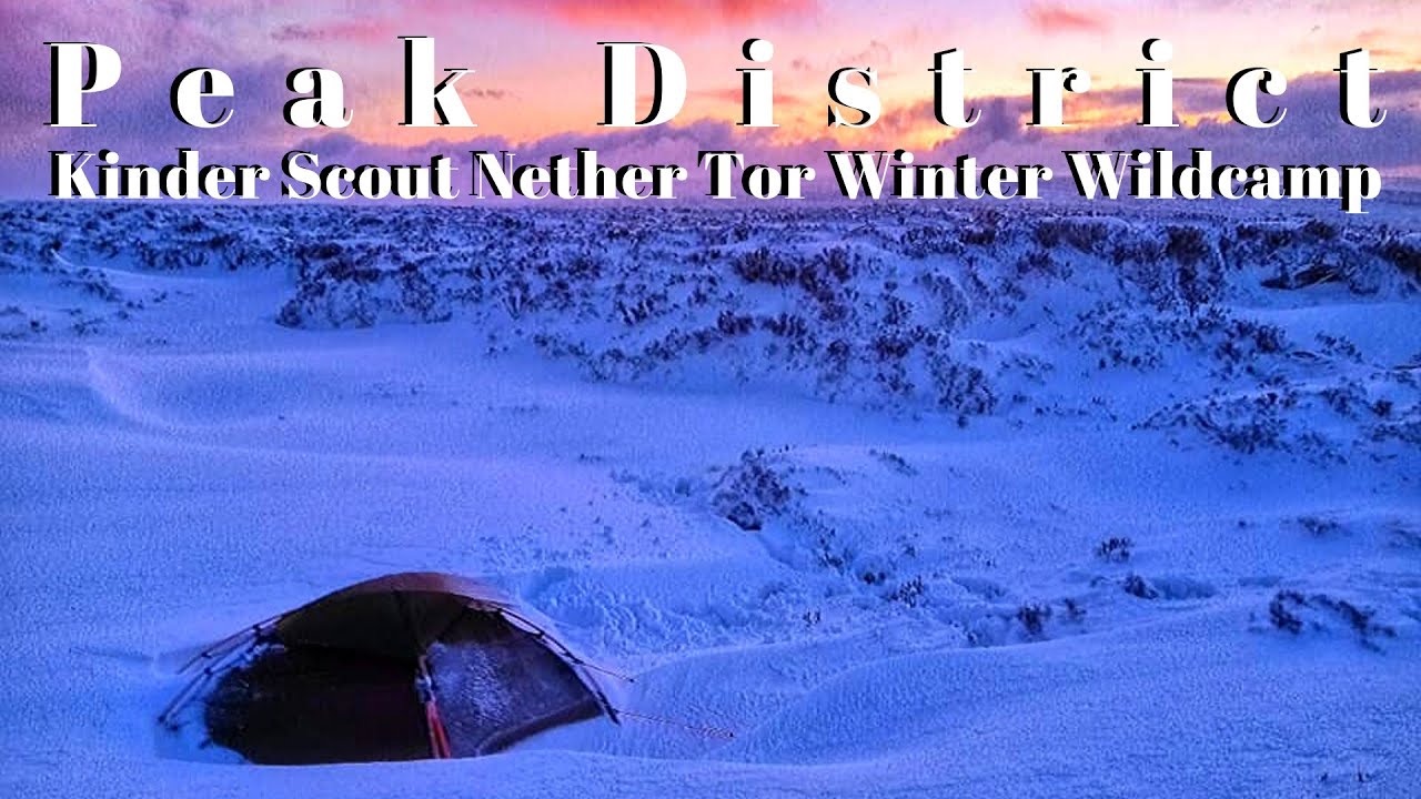 Peak District..Kinder Scout Nether Tor..Deep Snow Winter Wildcamp.
