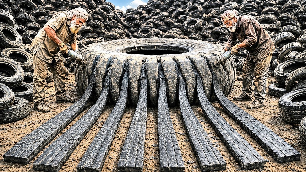 Top 5 INSANE Waste Tire Recycling & Manufacturing Factory Processes | How it's Made