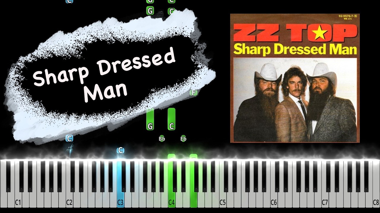ZZ Top - Sharp Dressed Man Piano Tutorial
