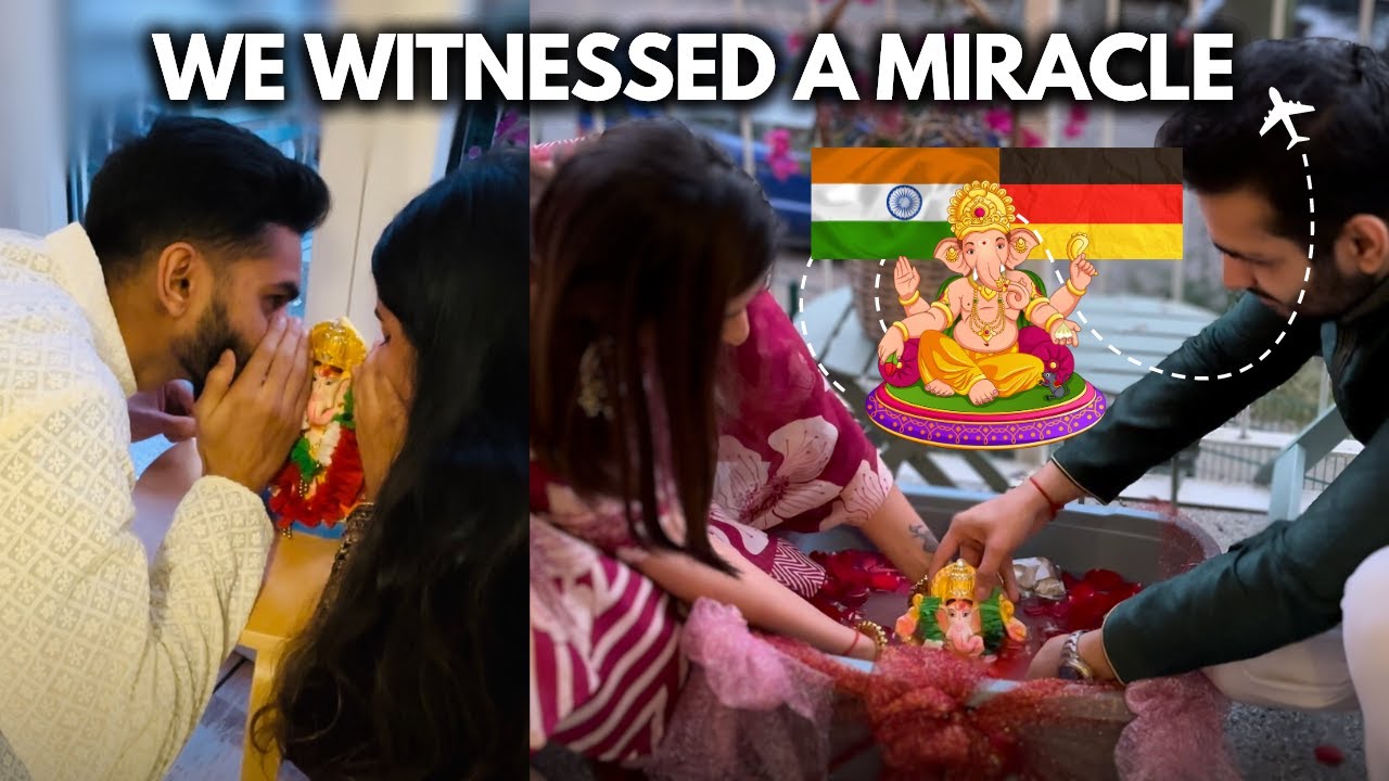 We did GANPATI VISARJAN before going to the AIRPORT ✈️ | Indian Festivals in Germany 🇩🇪