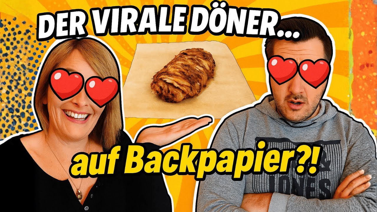 Der virale Backpapier-Döner – wir probieren’s aus! 😂Dönerfleisch selber machen 🌯