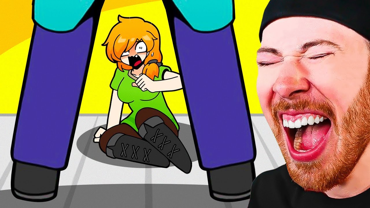 Reacting to The Adventures of Alex and Steve Minecraft Animations