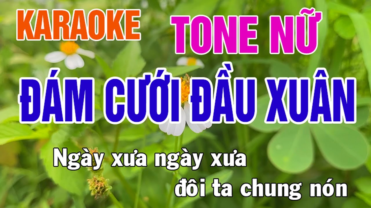 Đám Cưới Đầu Xuân Karaoke Tone Nữ Nhạc Sống - Phối Mới Dễ Hát - Nhật Nguyễn
