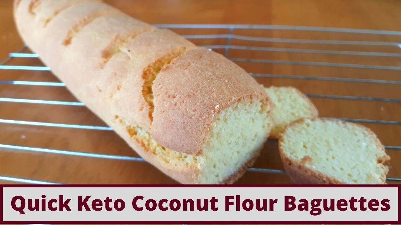 Quick Keto Coconut Flour French Baguette (Nut Free, Gluten Free, No Yeast, Dairy Free, Vegan)