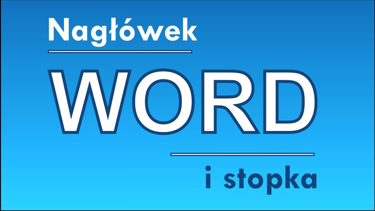 Word nagłówek i stopka