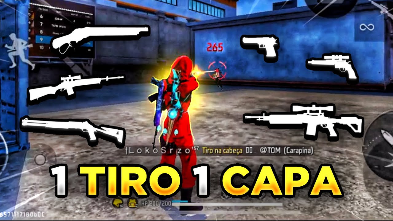 REVELEI! COMO SUBIR CAPA COM ARMAS DE 1 TIRO NO FREE FIRE! 🔥 DESERT, M1014, M500, CARAPINA, AC80...