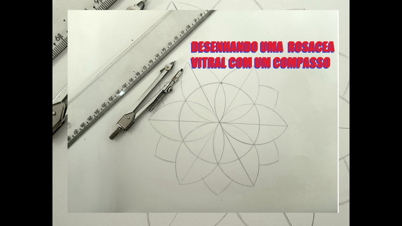 DESENHANDO UMA ROSACEA MANDALA