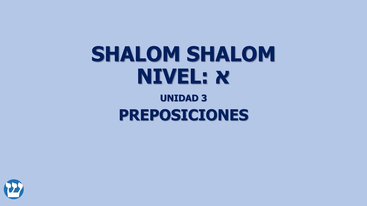 23 PREPOSICIONES (en hebreo)