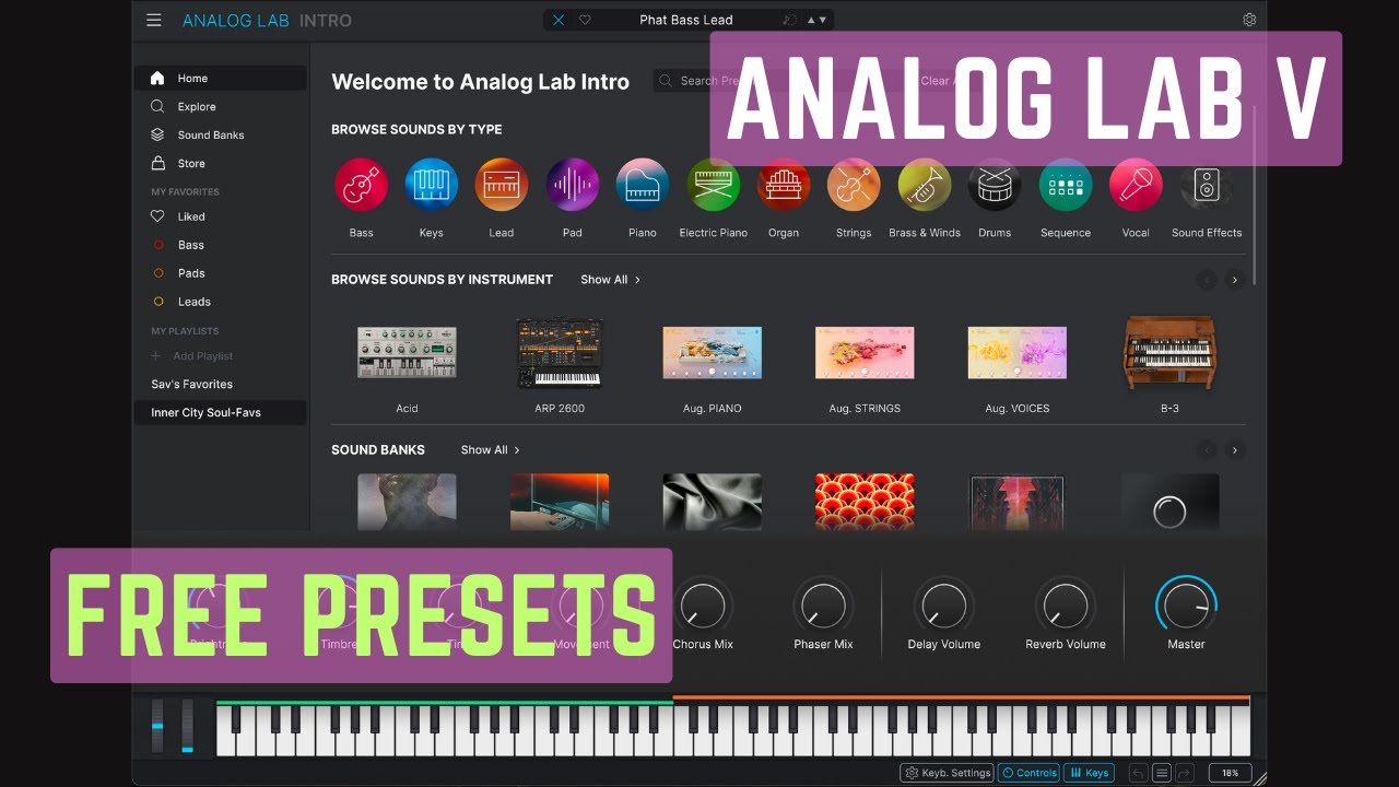 Analog Lab V | Бесплатные пресеты &mdash; Полная демонстрация звучания