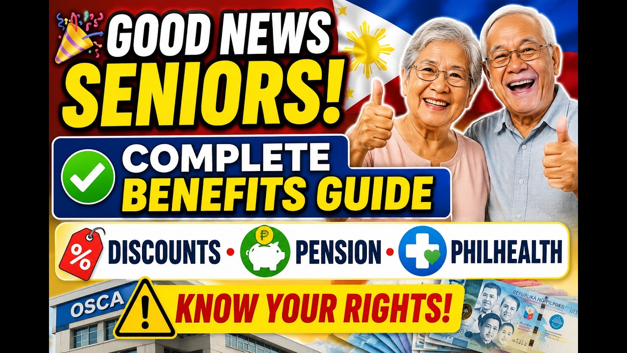 🔥 GOOD NEWS! Complete Senior Citizen Benefits Guide 2026 | Discounts, PhilHealth, Pension & More