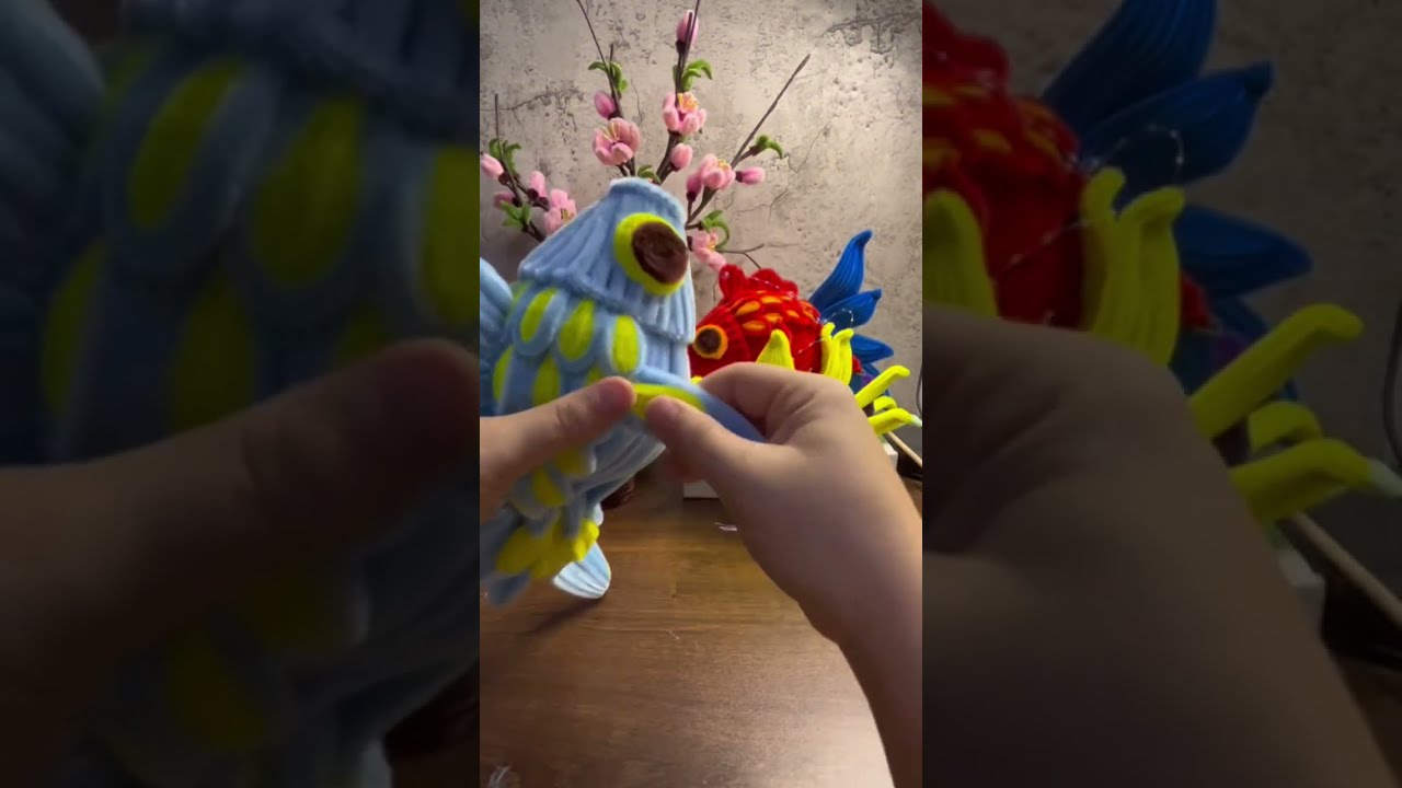 Cách làm đèn lồng hình cá bằng kẽm nhung | How to make pipe cleaner fish lantern