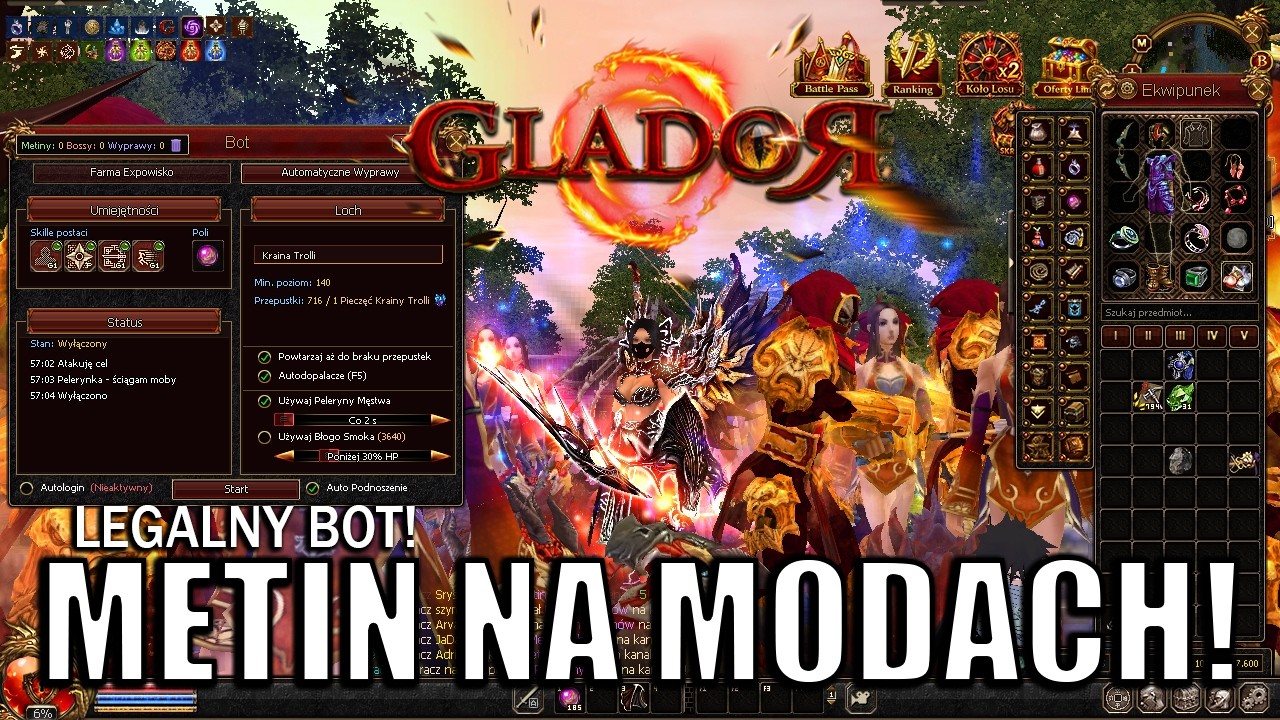 PIERWSZY SERWER METIN2 W POLSCE GDZIE NIE MUSISZ GRAĆ! - Glador.pl [#03] [METIN2 NA MODACH]