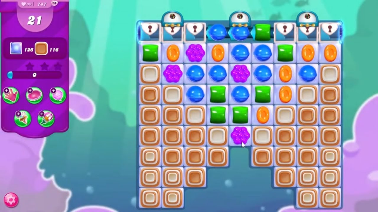 Candy Crush Saga LEVEL 747 NO BOOSTERS