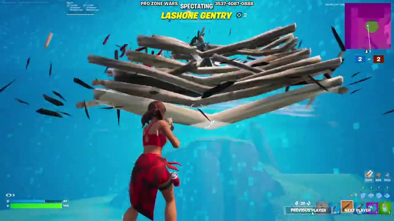 Vanguard Zadie (versus) Boardwalk Ruby  -  Build 1v1 Fight in Fortnite Creative